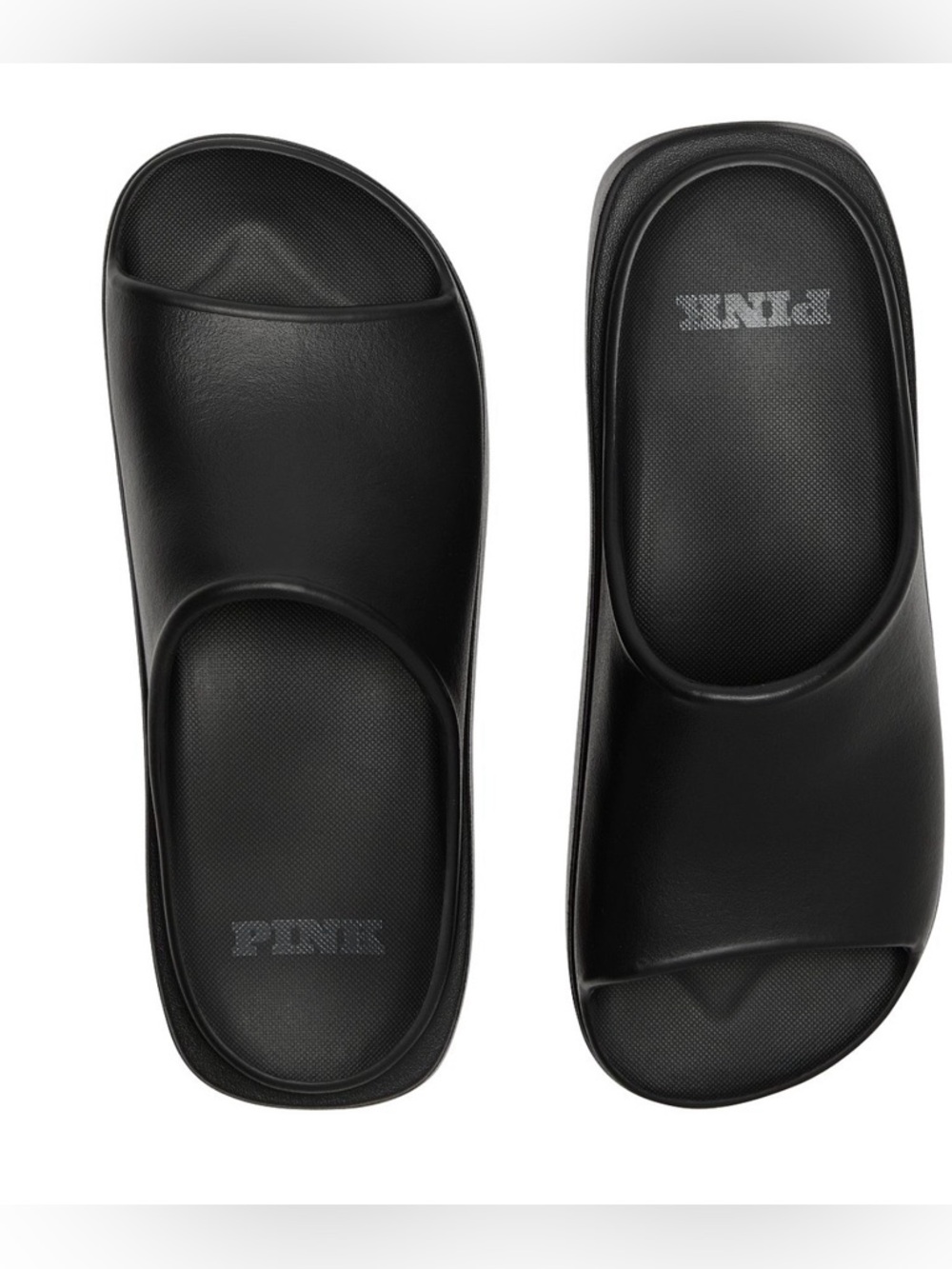 NEW PINK Victoria's Secret Black slip-on SlideSandals